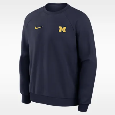 Michigan Premium Performance Men's Nike Dri-FIT College Pullover Crew