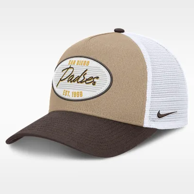 San Diego Padres Rise Men's Nike MLB A-Frame Trucker Adjustable Hat