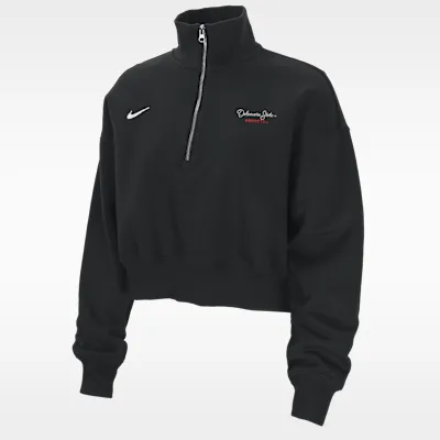 Nike College Phoenix Fleece (Delaware State University) Women's Cropped 1/4-Zip Pullover