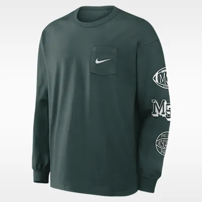 Michigan State Academic Max90 Pocket Men's Nike College Long-Sleeve T-Shirt