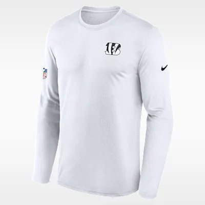 Cincinnati Bengals Alt Legend Small Logo Men's Nike Dri-FIT NFL Long-Sleeve T-Shirt